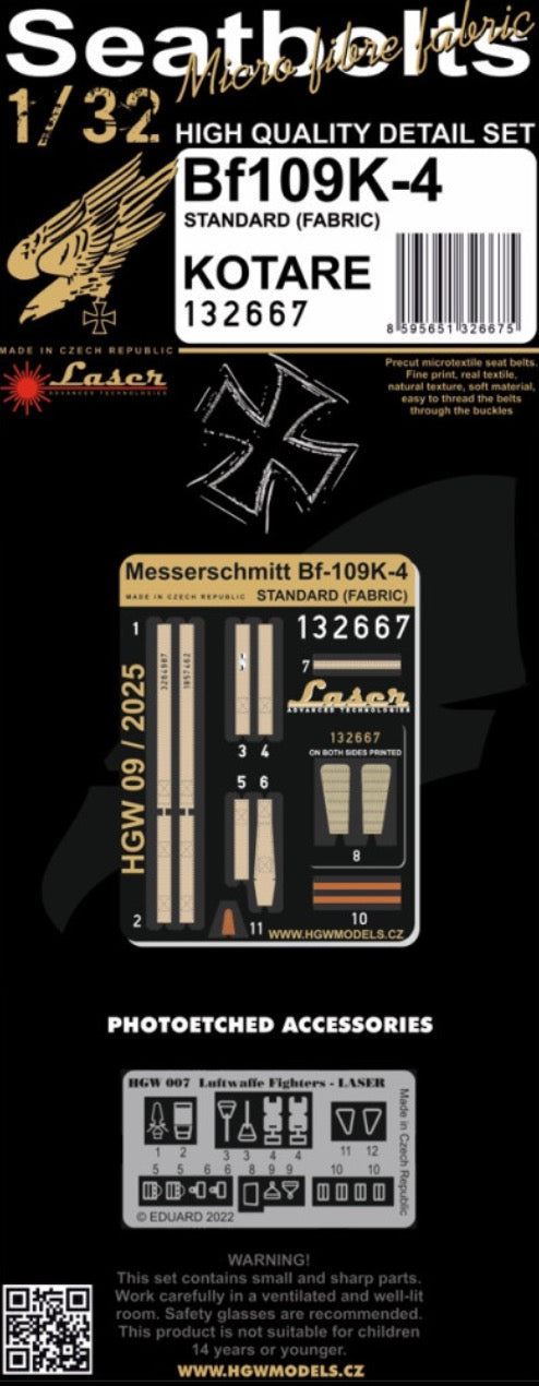 HGW HGW132667 1:32 Messerschmitt Bf-109K-4 standard