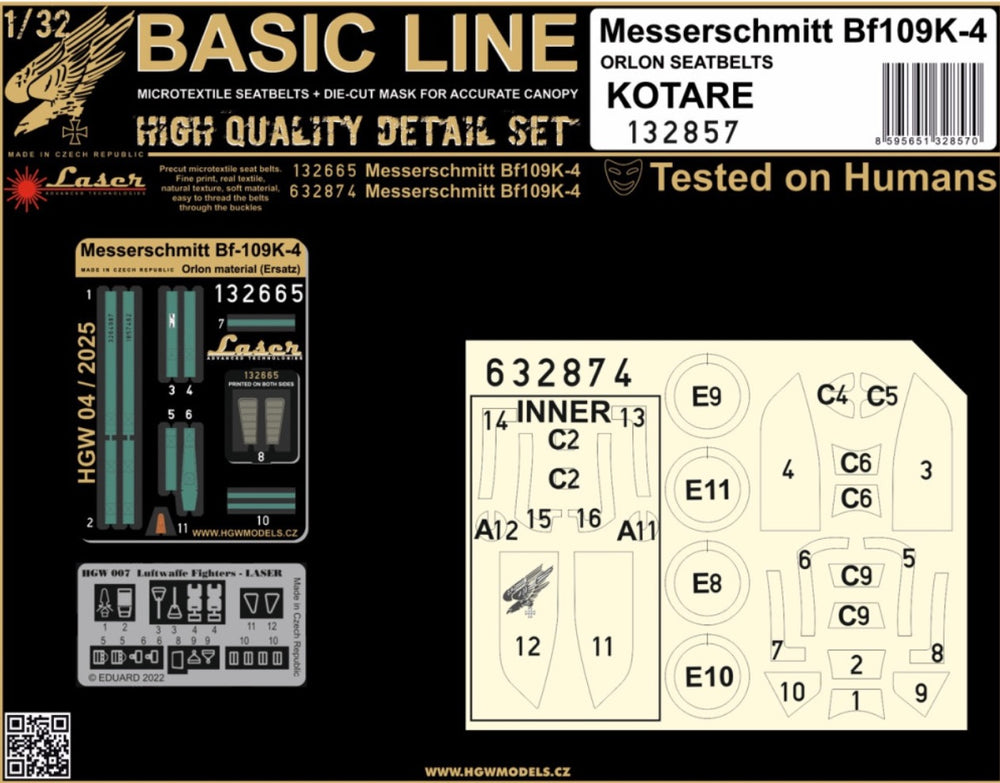 HGW HGW132857 1:32 Messerschmitt Bf-109K-4