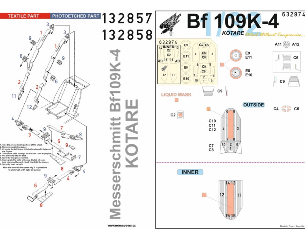HGW HGW132857 1:32 Messerschmitt Bf-109K-4