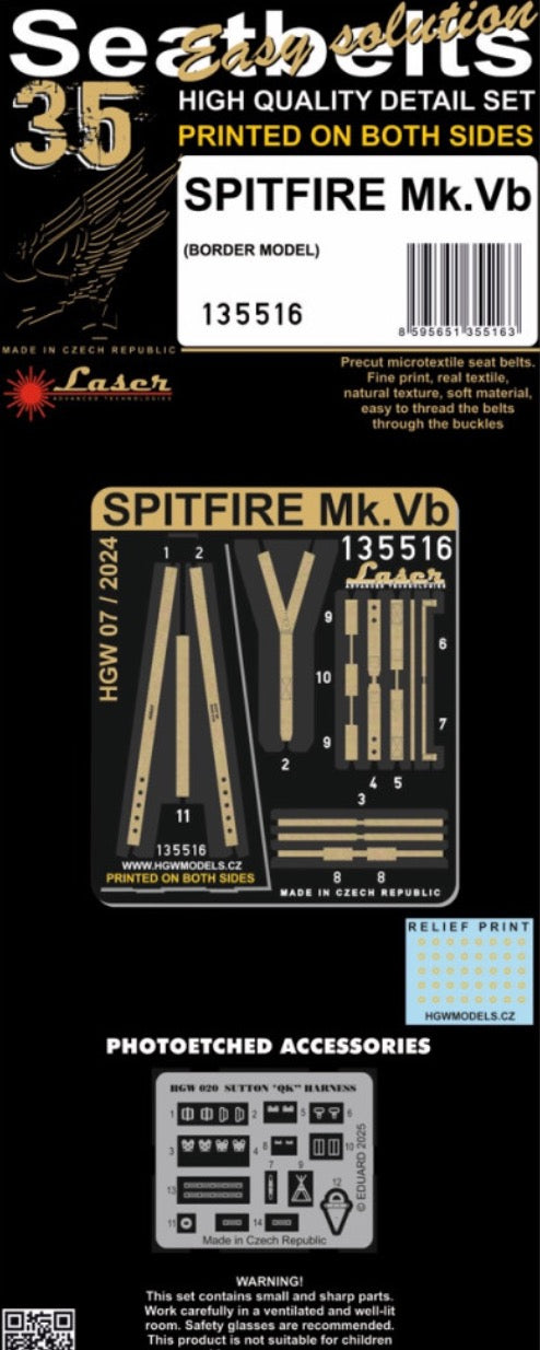 HGW HGW135516 1:35 Supermarine Spitfire MK.V