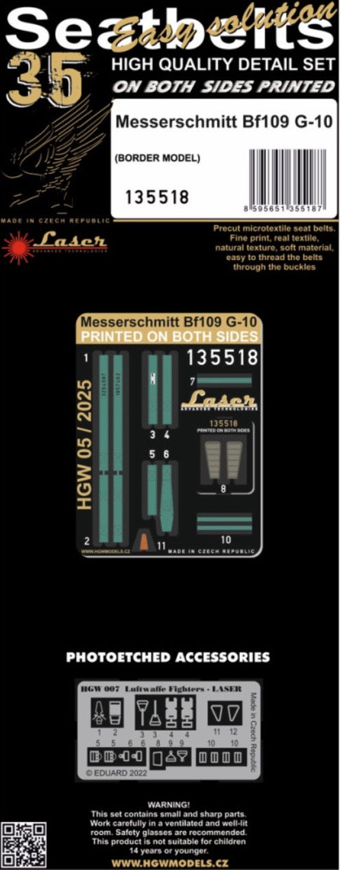 HGW HGW135518 1:35 Messerschmitt Bf-109G-10