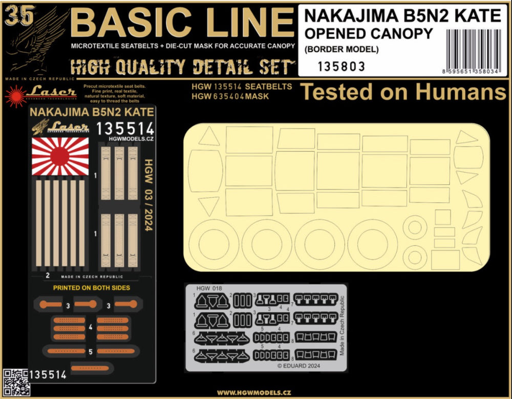 HGW HGW135803 1:35 Nakajima B5N2 KATE