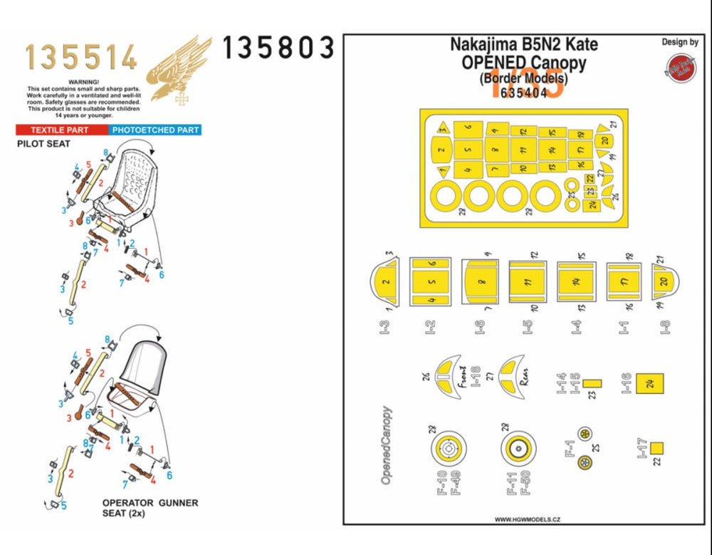 HGW HGW135803 1:35 Nakajima B5N2 KATE