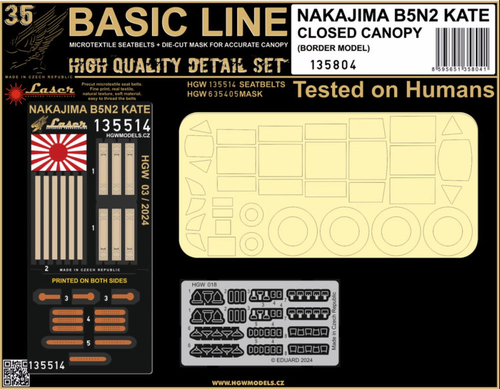 HGW HGW135804 1:35 Nakajima B5N2 KATE