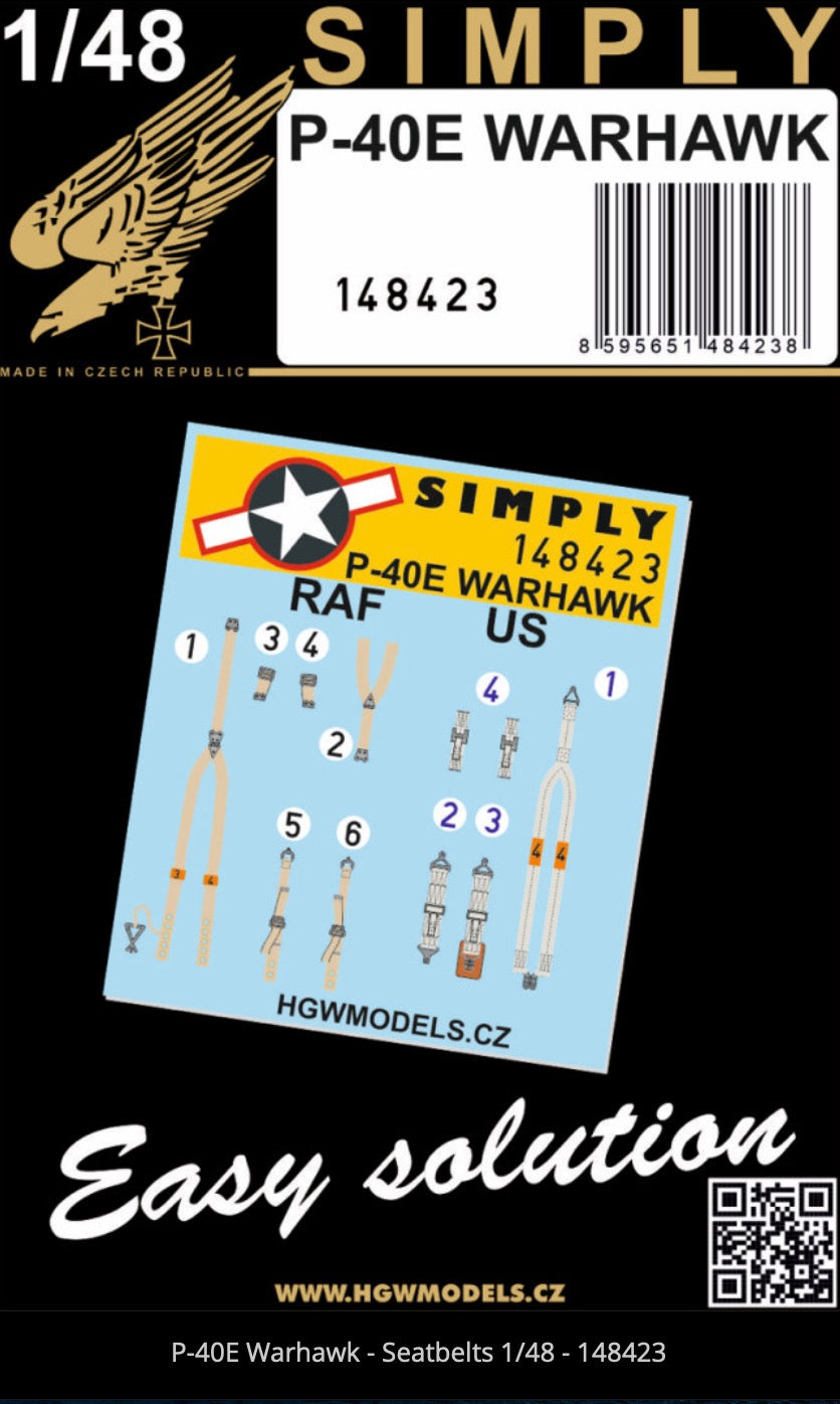 HGW HGW148423 1:48 Curtiss P-40E WARHAWK