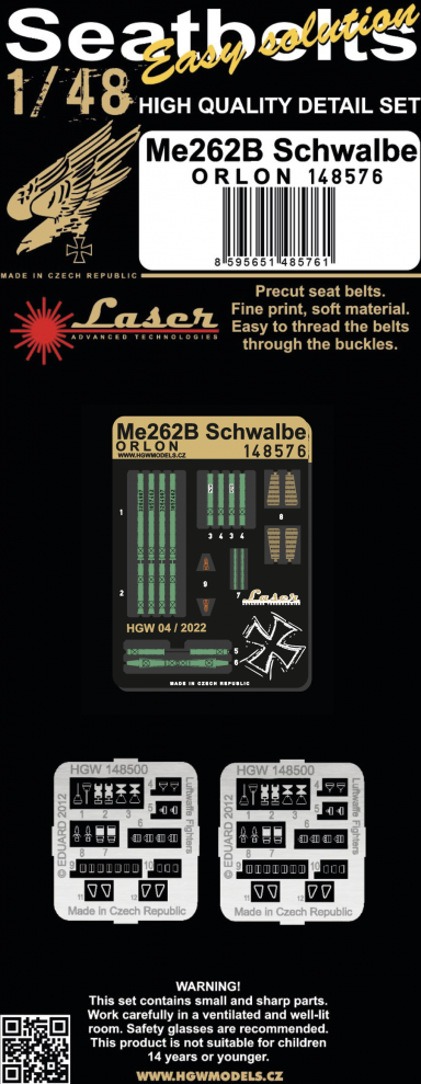 HGW HGW148576 1:48 Messerschmitt Me-262B Schwalbe