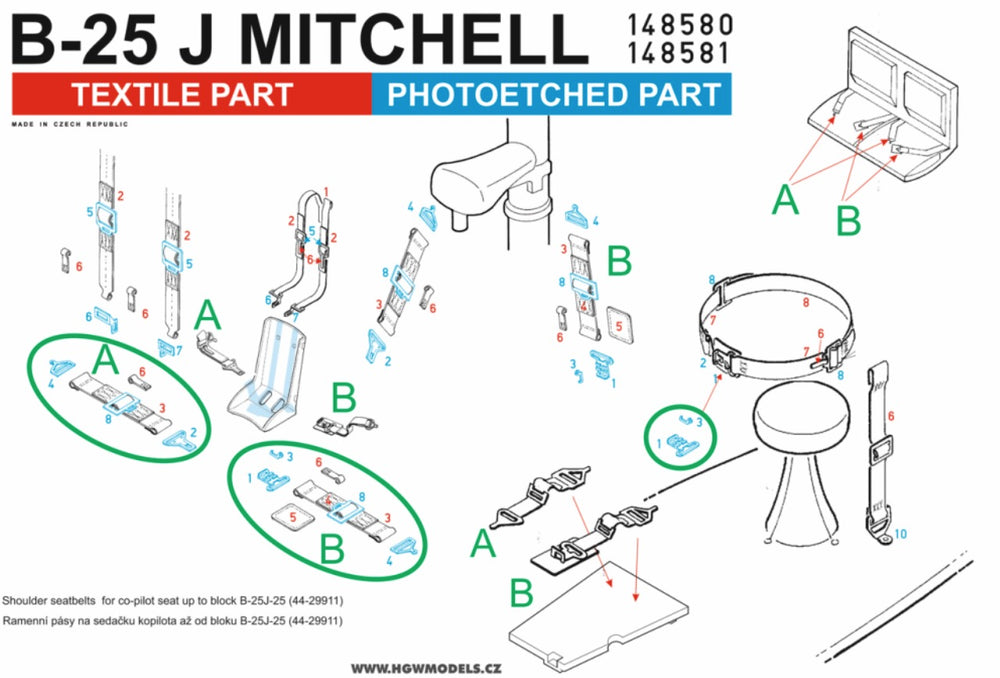HGW HGW148580 1:48 North-American B-25J MITCHELL