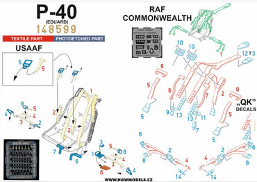 HGW HGW148599 1:48 Curtiss P-40E Warrhawk