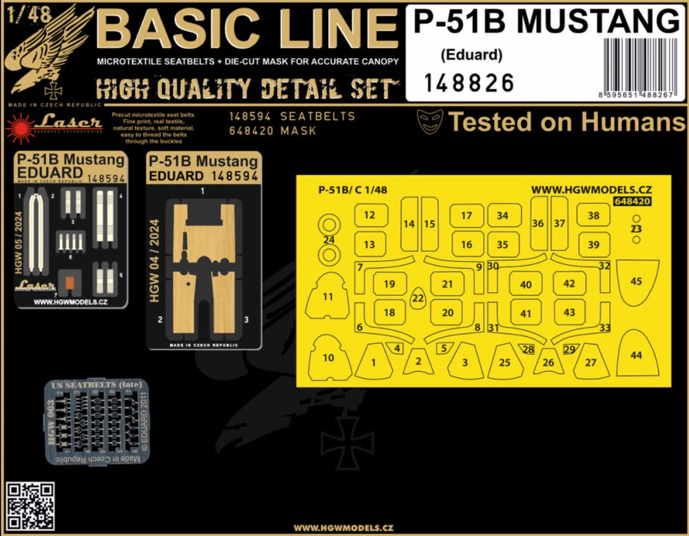HGW HGW148826 1:48 North-American P-51B MUSTANG