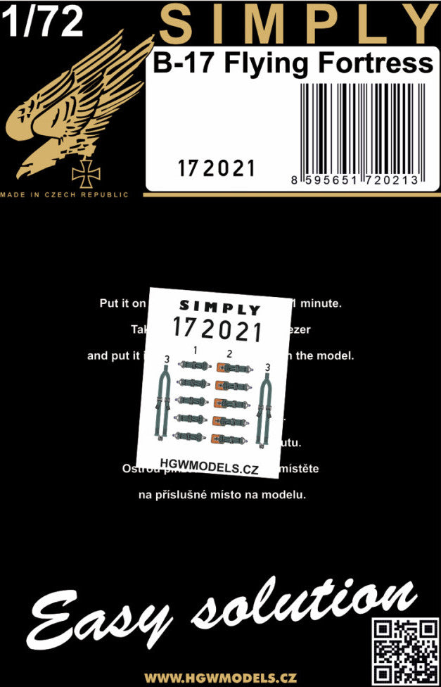 HGW HGW172021 1:72 Boeing B-17 FLYING FORTRESS
