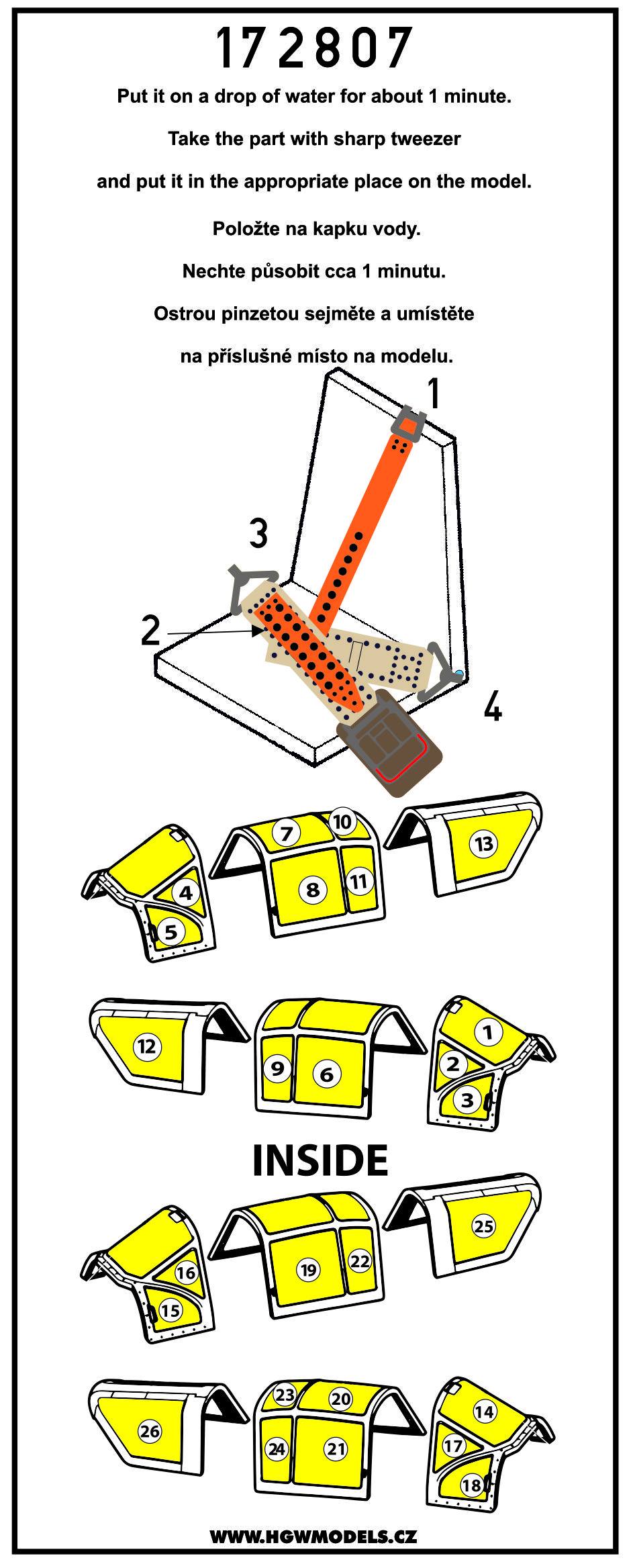 HGW HGW172807 1:72 Kawasaki Ki-61-Id HIEN BASIC LINE: seatbelts + masks