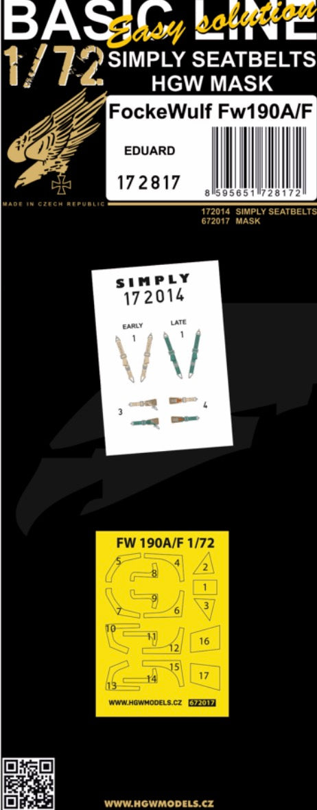 HGW HGW172817 1:72 FOCKE-WULF Fw-190A/Fw-190F