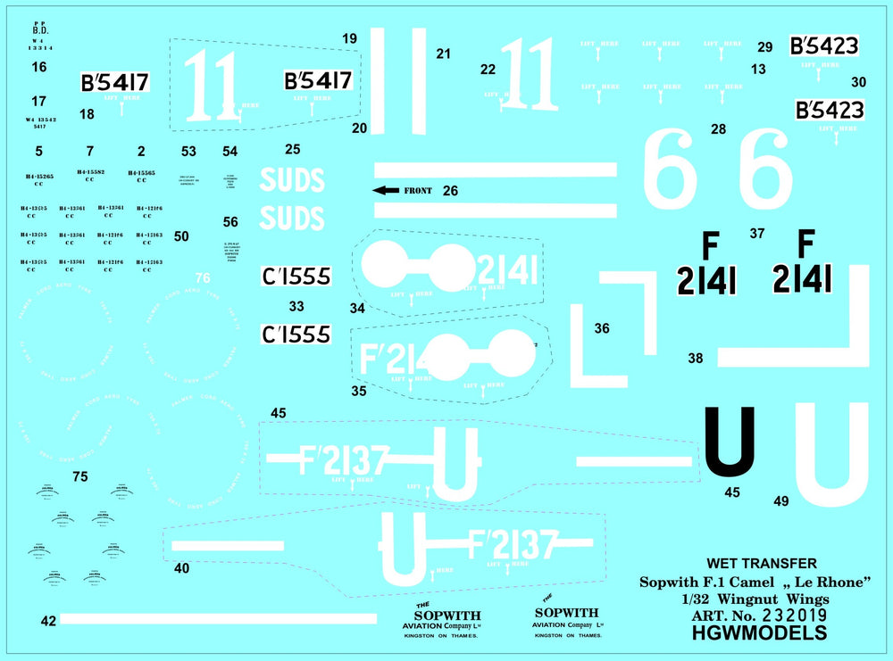 HGW HGW232019 1:32 Sopwith F.1 Camel