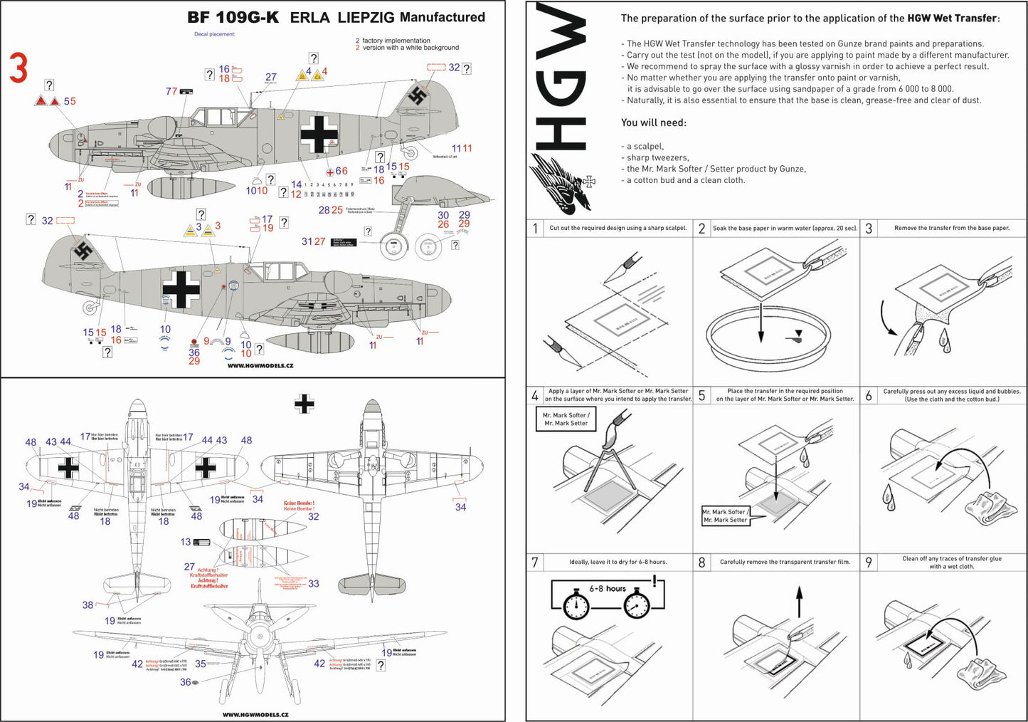 HGW HGW232044 1:32 Messerschmitt Bf-109G/K