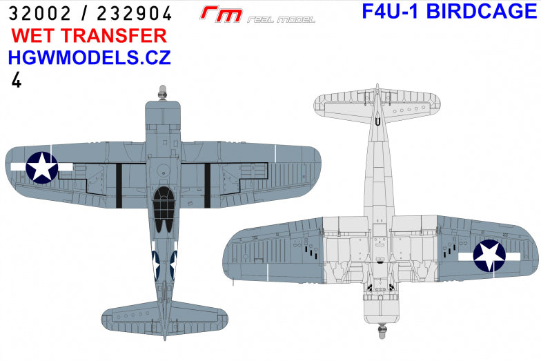 HGW HGW232904 1:32 Vought F4U-1A Corsair Aces Birdcage