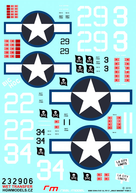 HGW HGW232906 1:32 Vought F4U-1A Corsair VF-17 "Jolly Rogers"