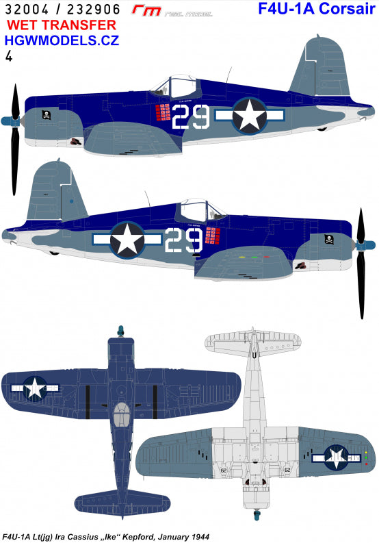 HGW HGW232906 1:32 Vought F4U-1A Corsair VF-17 "Jolly Rogers"