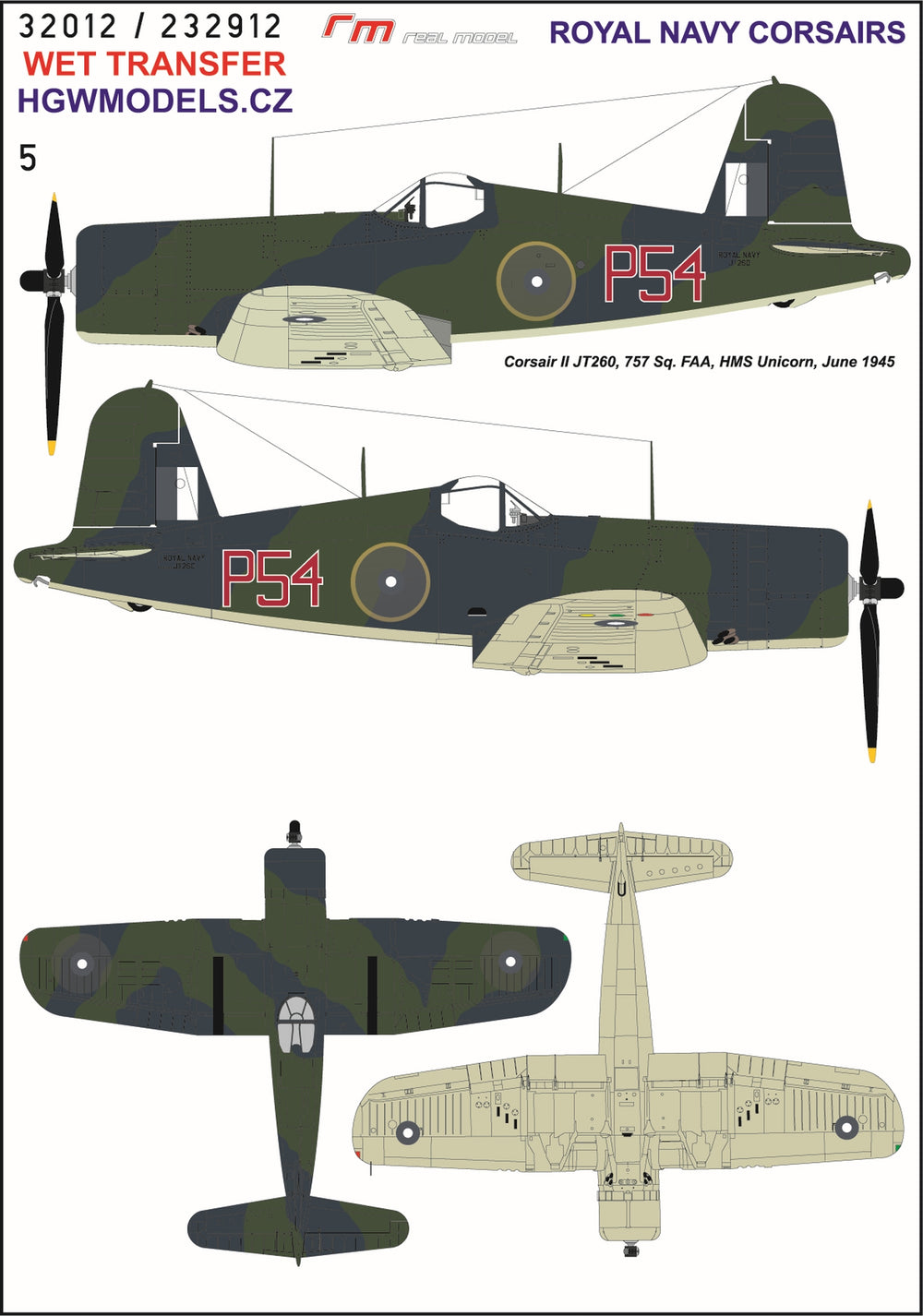 HGW HGW232912 1:32 Royal NAVY Corsairs