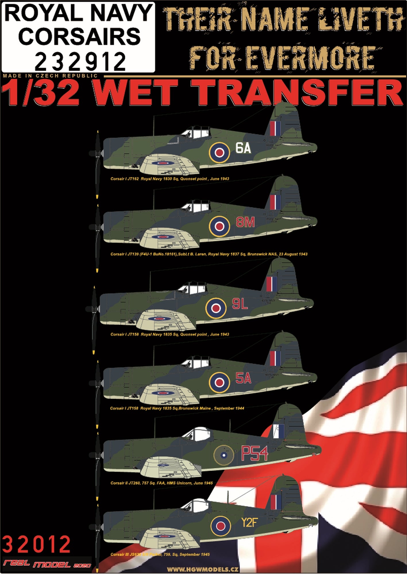 HGW HGW232912 1:32 Royal NAVY Corsairs
