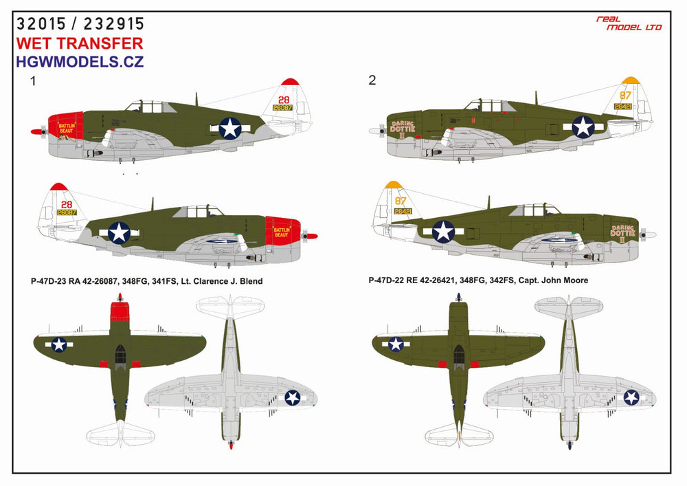 HGW HGW232915 1:32 Republic P-47D Thunderbolt Razorback OVER NEW GUINEA Pt.2