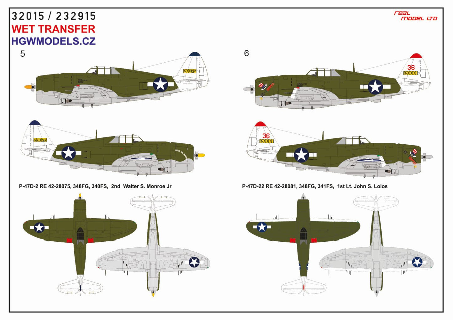 HGW HGW232915 1:32 Republic P-47D Thunderbolt Razorback OVER NEW GUINEA Pt.2