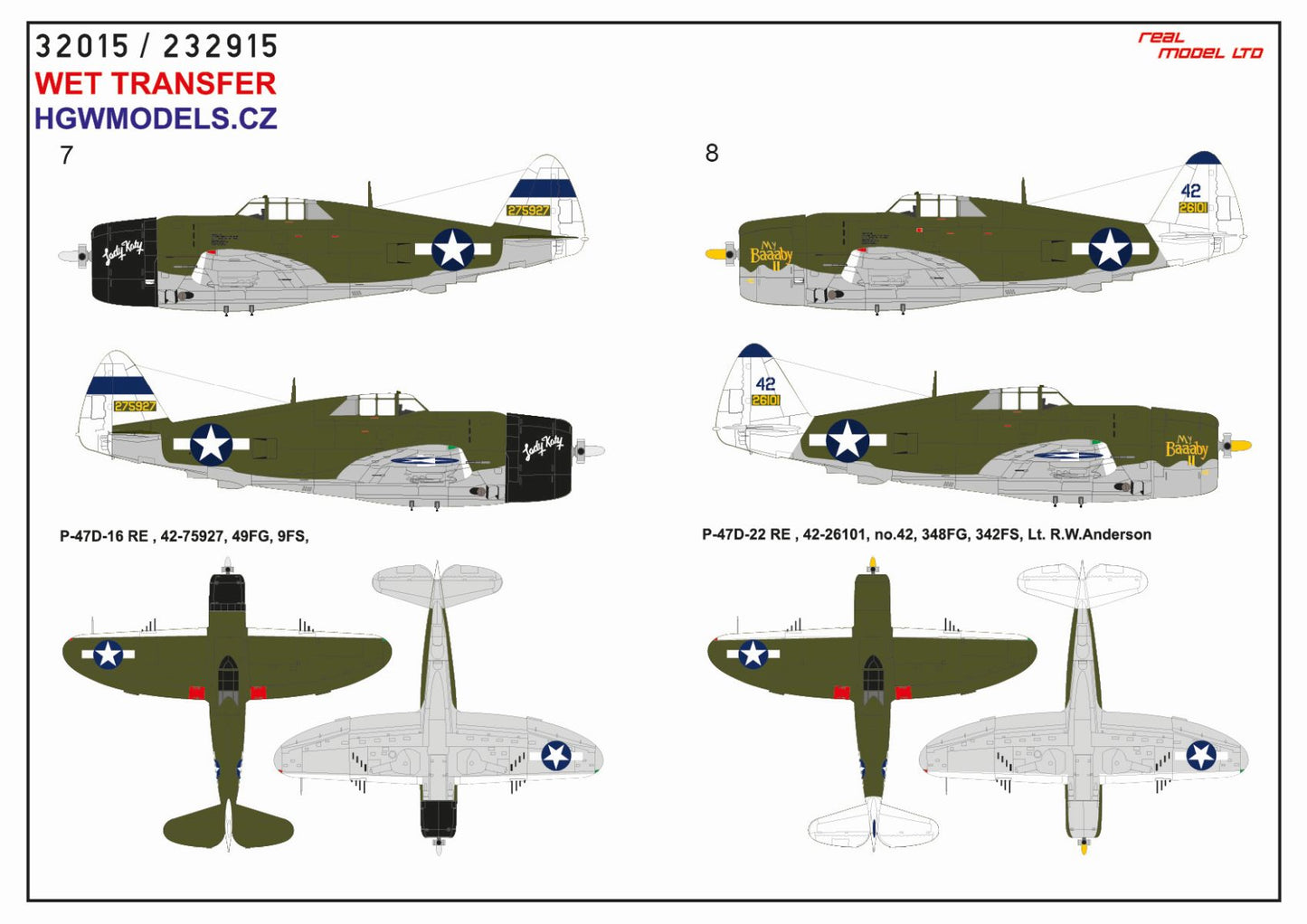 HGW HGW232915 1:32 Republic P-47D Thunderbolt Razorback OVER NEW GUINEA Pt.2