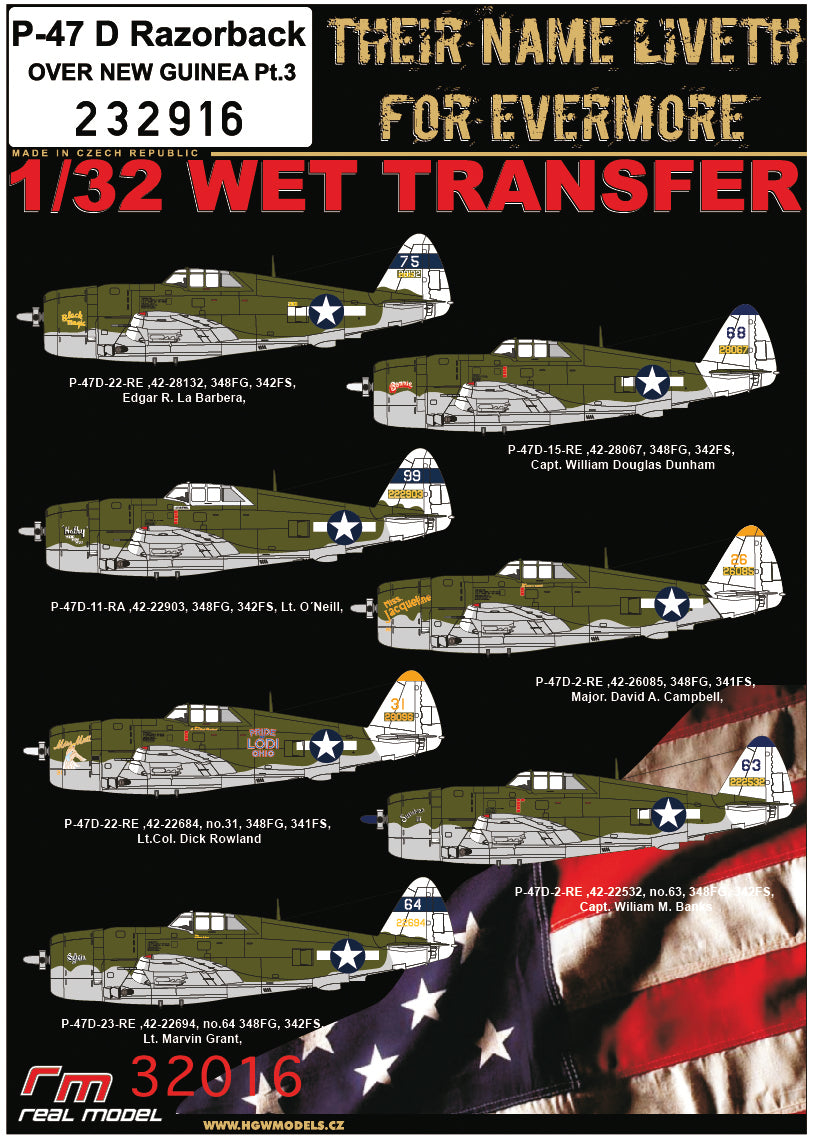 HGW HGW232916 1:32 Republic P-47D Thunderbolt Razorback OVER NEW GUINEA Pt.3