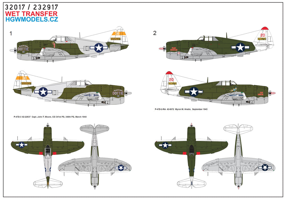 HGW HGW232917 1:32 Republic P-47D Thunderbolt RAZORBACK OVER NEW GUINEA Pt.4
