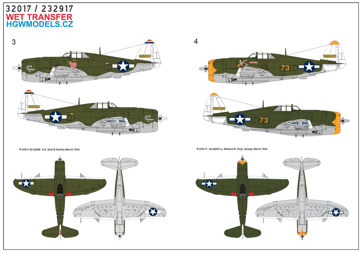 HGW HGW232917 1:32 Republic P-47D Thunderbolt RAZORBACK OVER NEW GUINEA Pt.4