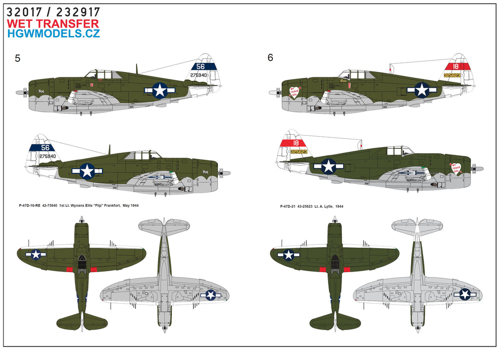 HGW HGW232917 1:32 Republic P-47D Thunderbolt RAZORBACK OVER NEW GUINEA Pt.4