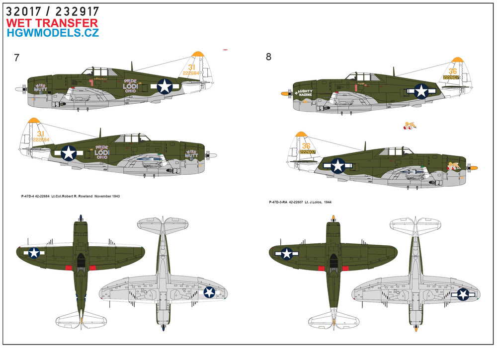 HGW HGW232917 1:32 Republic P-47D Thunderbolt RAZORBACK OVER NEW GUINEA Pt.4