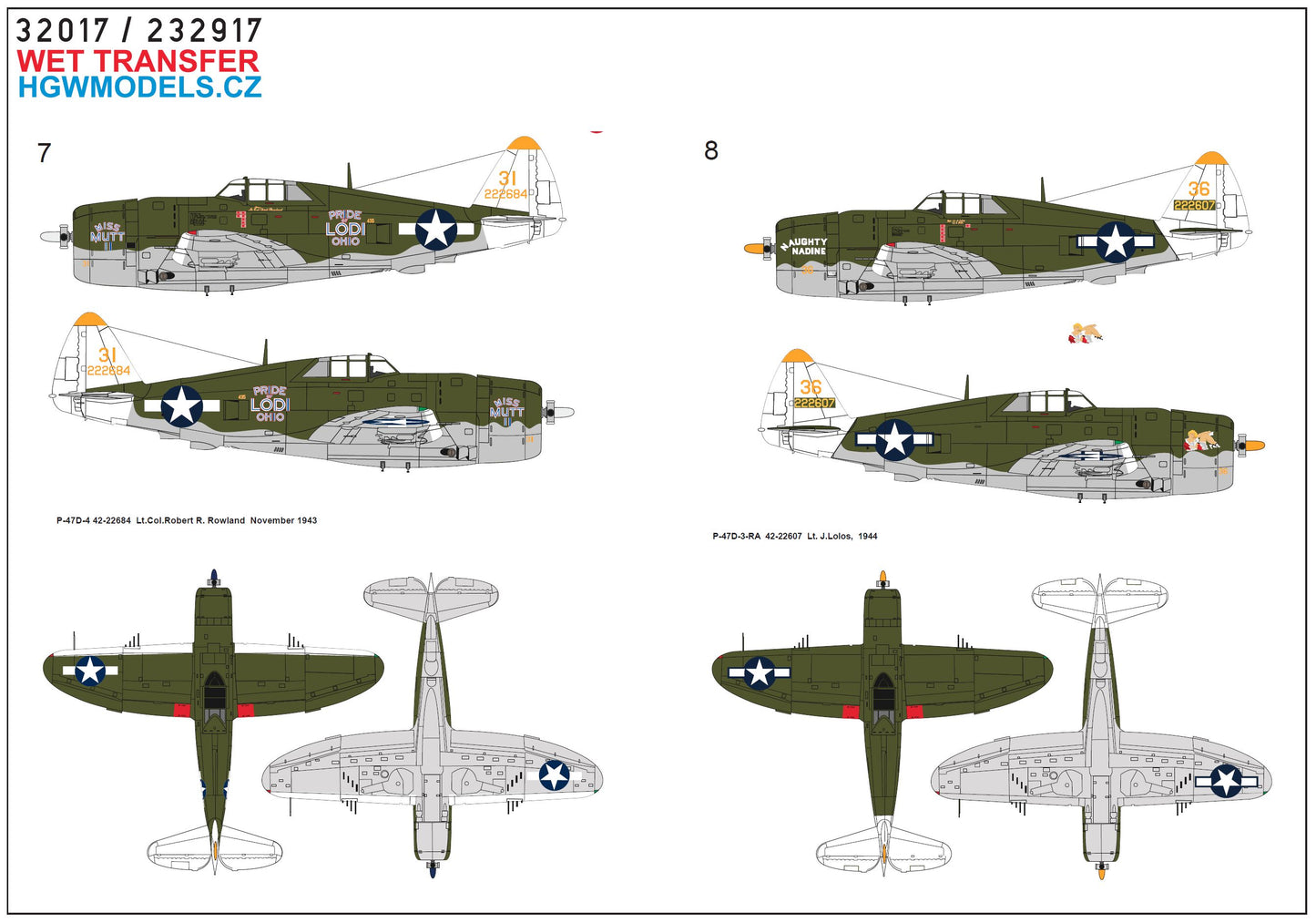 HGW HGW232917 1:32 Republic P-47D Thunderbolt RAZORBACK OVER NEW GUINEA Pt.4