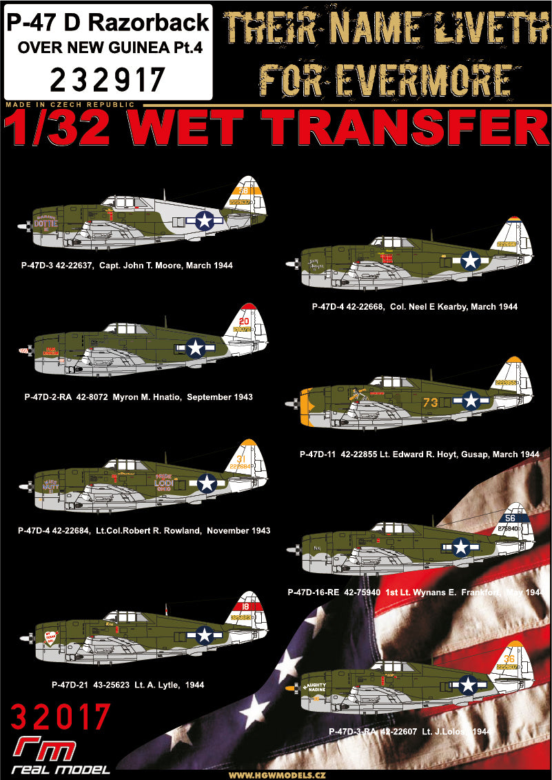 HGW HGW232917 1:32 Republic P-47D Thunderbolt RAZORBACK OVER NEW GUINEA Pt.4