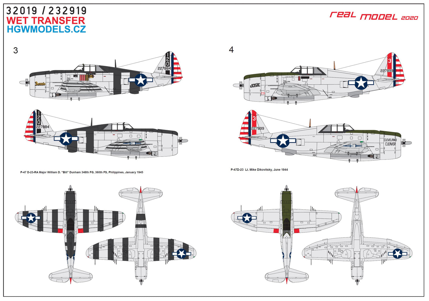 HGW HGW232919 1:32 Republic P-47D Thunderbolt Razorback IN THE PACIFIC AREA Pt.1