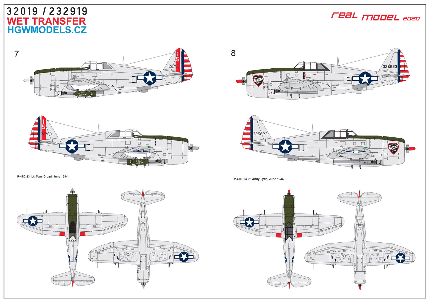 HGW HGW232919 1:32 Republic P-47D Thunderbolt Razorback IN THE PACIFIC AREA Pt.1