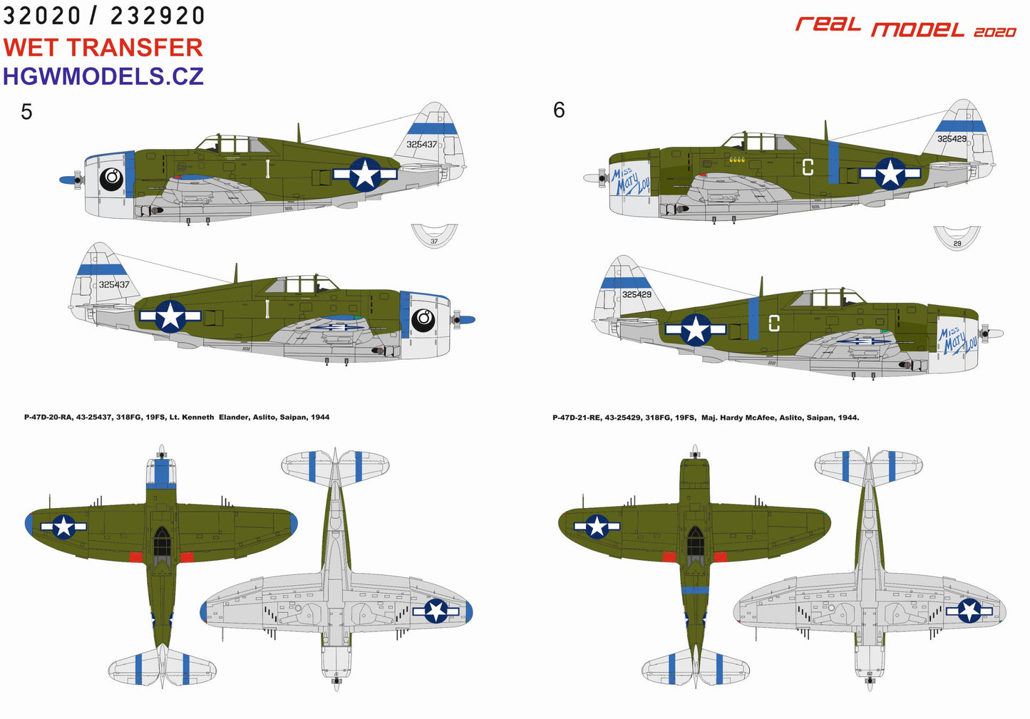 HGW HGW232920 1:32 Republic P-47D Thunderbolt Razorback over Saipan