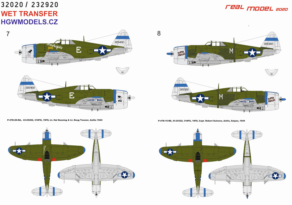 HGW HGW232920 1:32 Republic P-47D Thunderbolt Razorback over Saipan