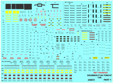 HGW 248031 Grumman F-14A Tomcat Stencils & RBF 1:48
