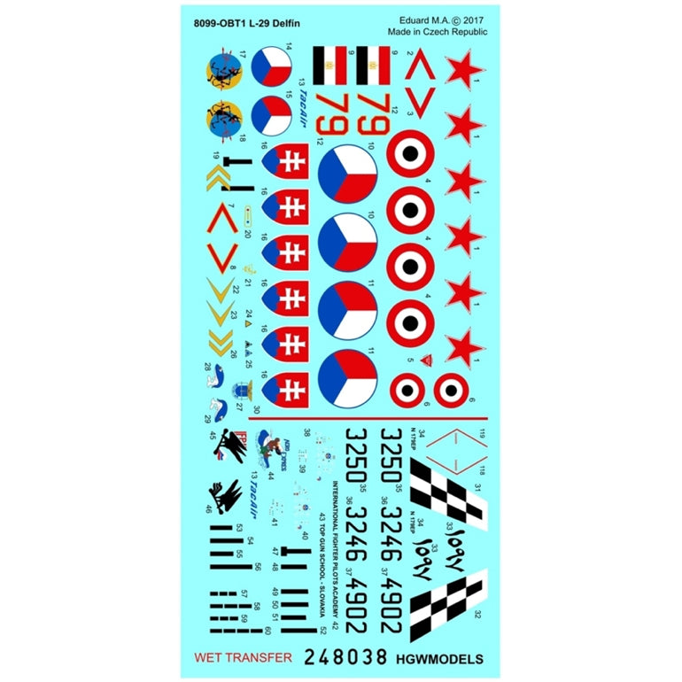 HGW HGW248038 1:48 Aero L-29 Delfin markings