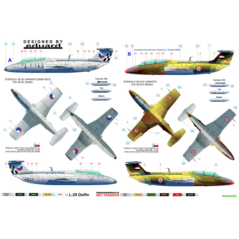 HGW HGW248038 1:48 Aero L-29 Delfin markings