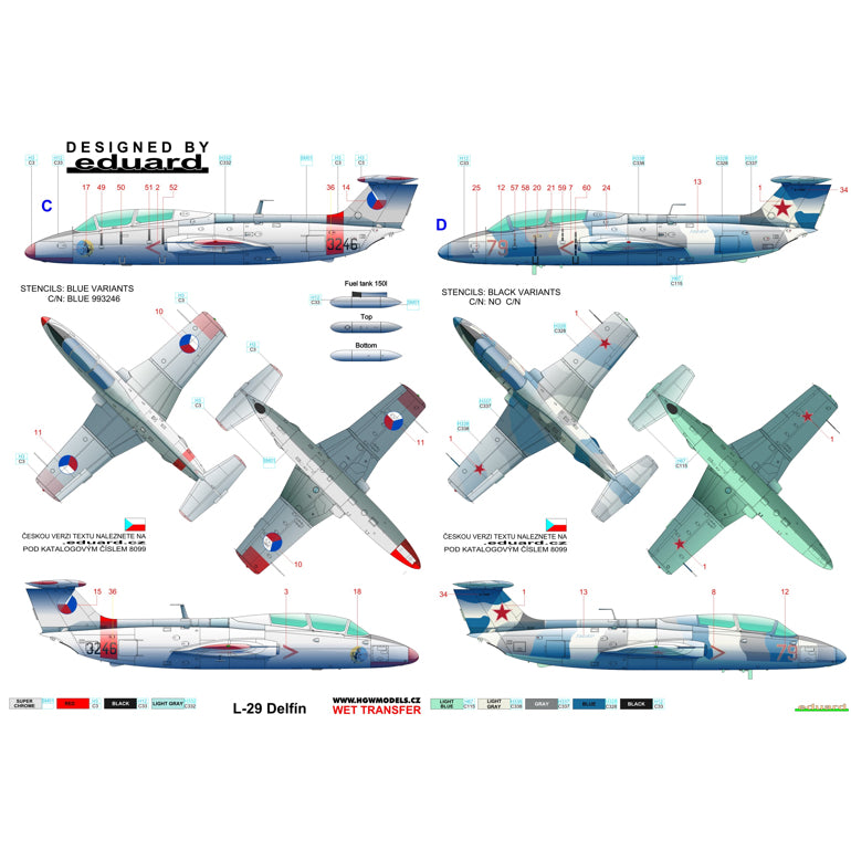 HGW HGW248038 1:48 Aero L-29 Delfin markings