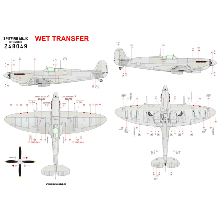 HGW HGW248049 1:48 Supermarine Spitfire Mk.IXc/Mk.IXe