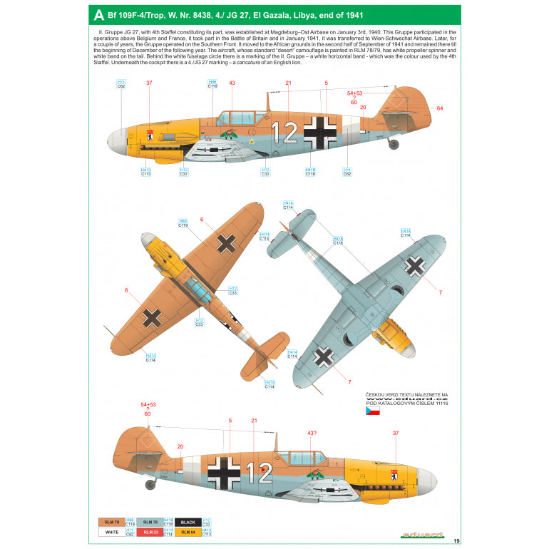 HGW HGW248050 1:48 Messerschmitt Bf-109 "Afrika"