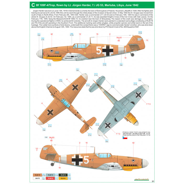 HGW HGW248050 1:48 Messerschmitt Bf-109 "Afrika"