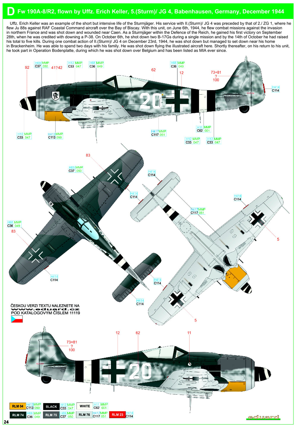 HGW HGW248059 1:48 Focke-Wulf Fw-190A-8/R2