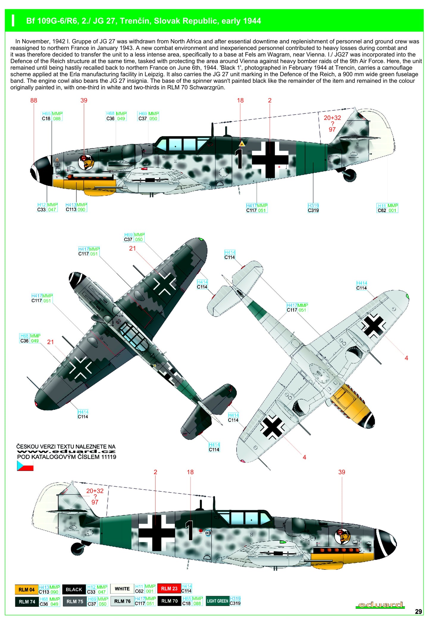 HGW HGW248060 1:48 Messerschmitt Bf-109G-6/Bf-109G-14 Reichsverteidigung