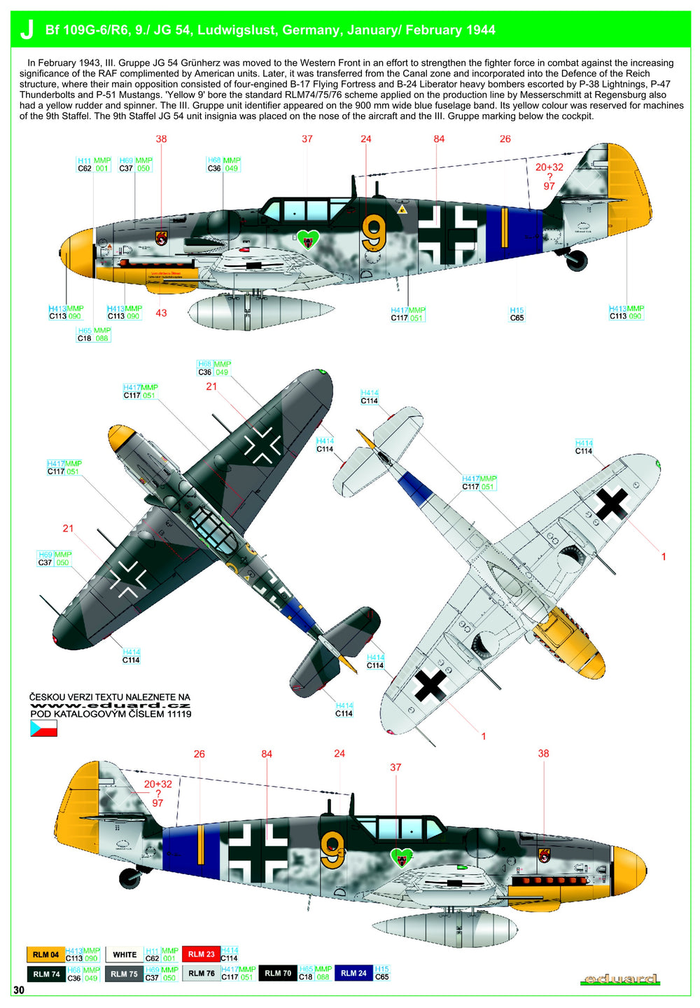 HGW HGW248060 1:48 Messerschmitt Bf-109G-6/Bf-109G-14 Reichsverteidigung