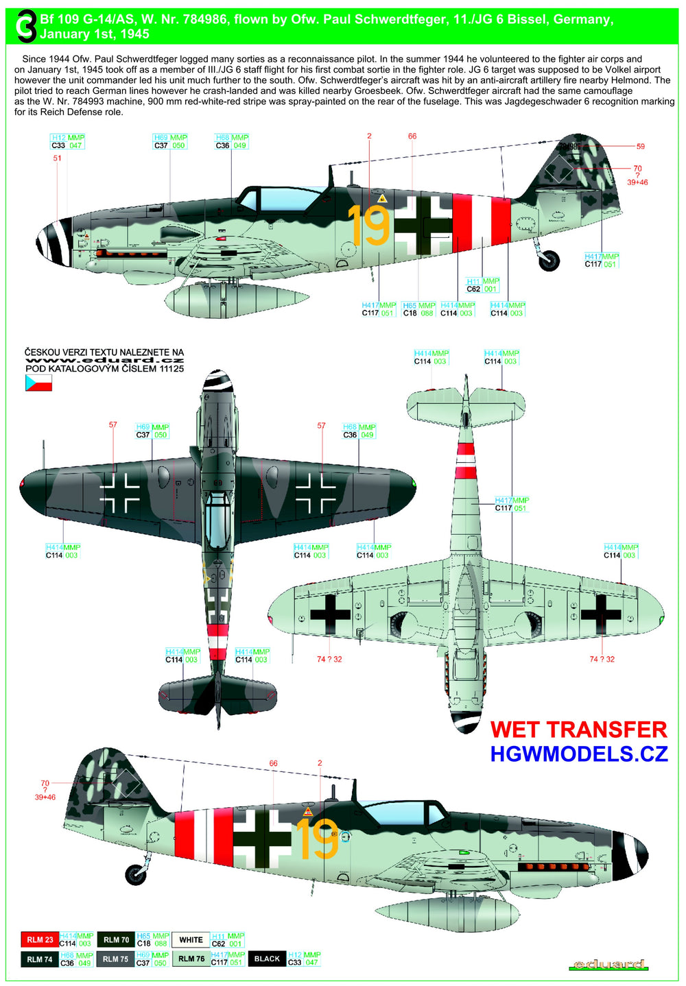 HGW HGW248069 1:48 Messerschmitt Bf-109G-14