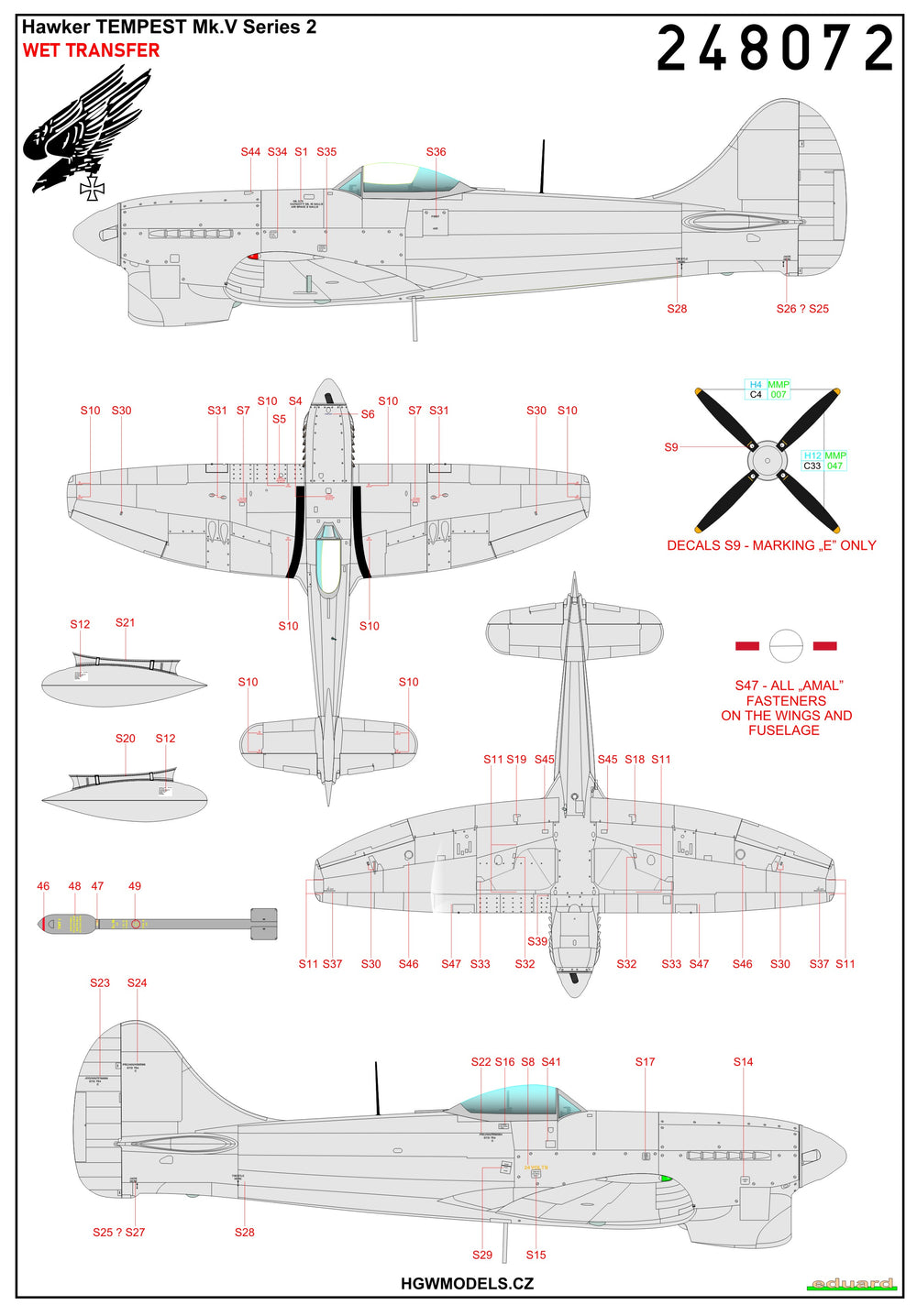HGW HGW248072 1:48 Hawker Tempest Mk.V Series 2