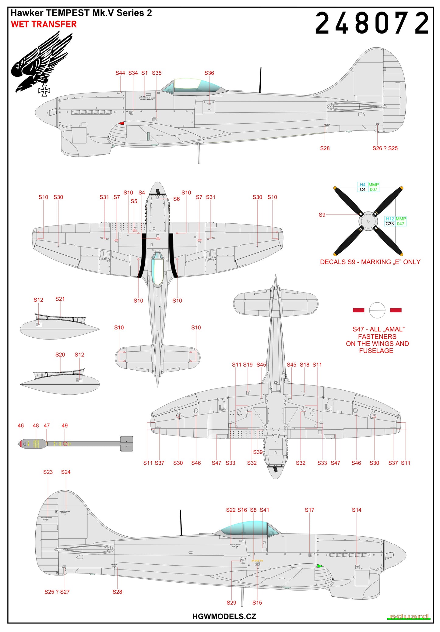 HGW HGW248072 1:48 Hawker Tempest Mk.V Series 2